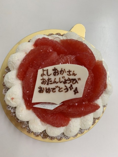 助村歯科院お誕生日写真ケーキ